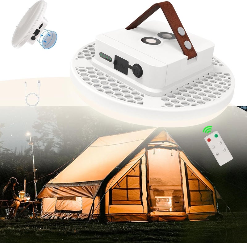 Amkulop Tent Light Rechargeable Hanging Flashlight Ultra Bright Led Camping Lantern with Waterproof Portable Tent Lamp for Camping Emergency Usage(Infinite Dimming-Remote) - Image 1